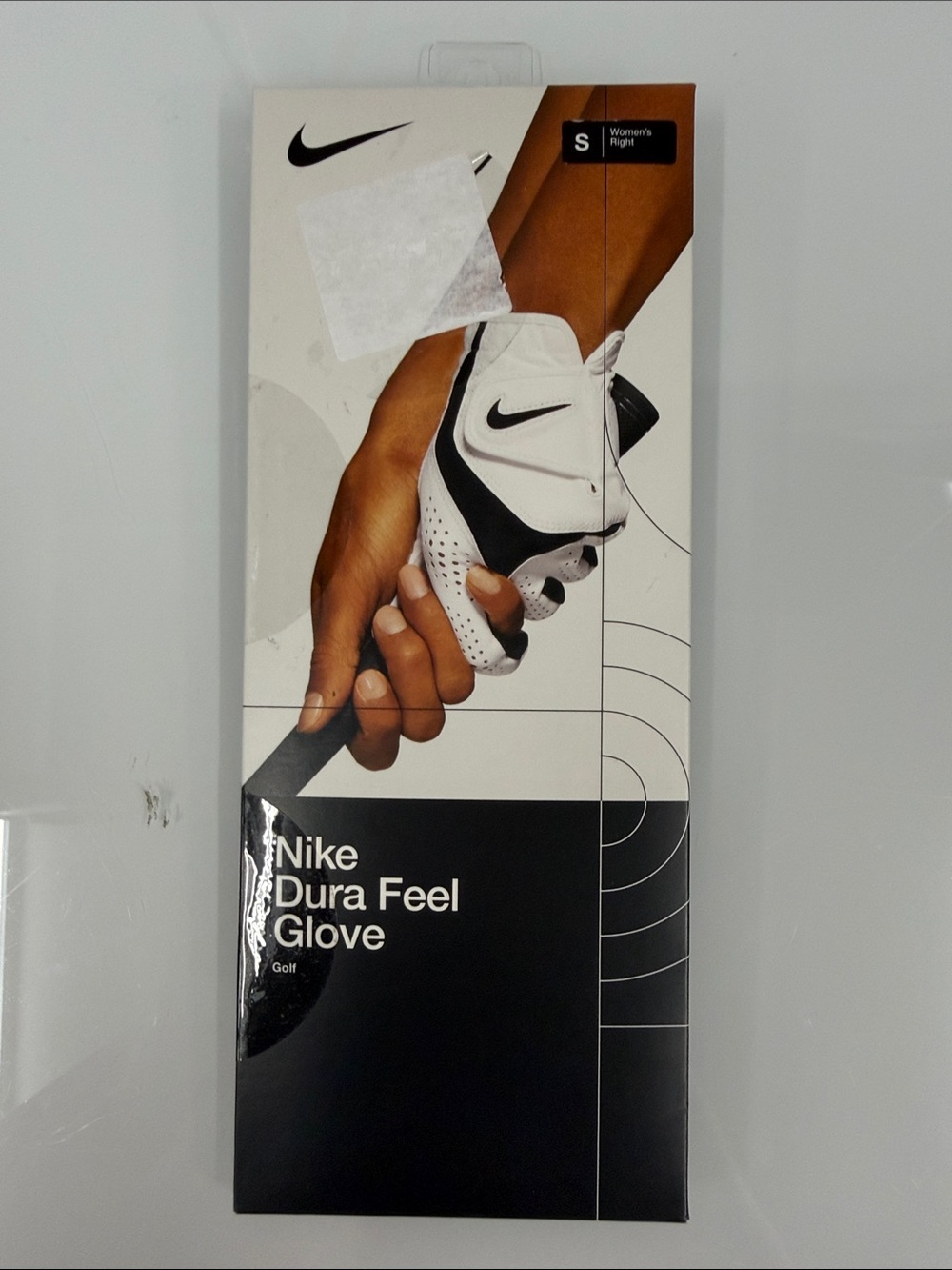 Nike White & Black Dura Feel Golf Glove - Women's Right new